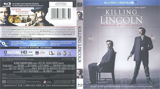 Killing Lincoln  Blu-Ray Cover & Label 