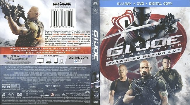 G.I. Joe: Retaliation  Blu-Ray Cover & Labels 