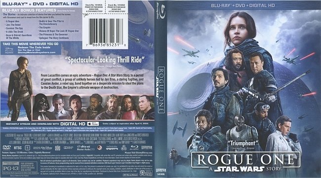 Star Wars: Rogue One (2016) Blu-Ray Cover & Labels 