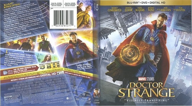 Doctor Strange (2016) Blu-Ray Cover & Labels 