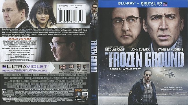 Frozen Ground  Blu-Ray Cover & Label 