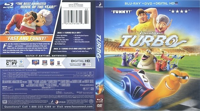 Turbo  Blu-Ray Cover & Labels 