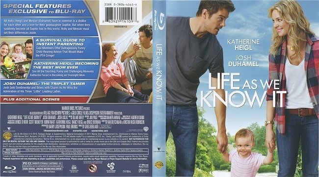 Life As We Know It (2010) Blu-Ray Cover & Labels 