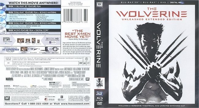 The Wolverine (Unleashed)  Blu-Ray Cover & Labels 