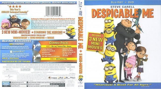 Despicable Me (2010) Blu-Ray Cover & Labels 
