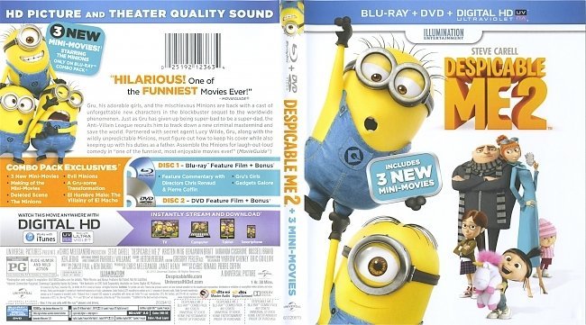 Despicable Me 2  Blu-Ray Cover & Label 