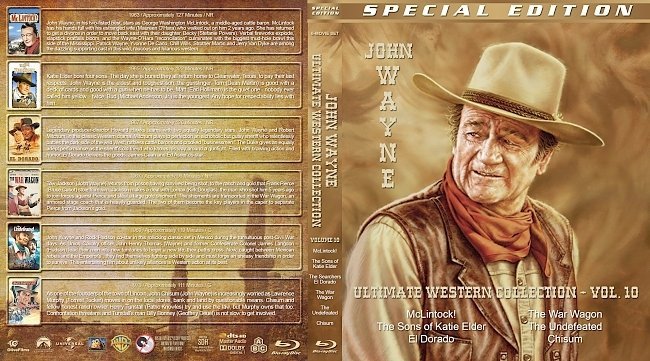 John Wayne Ultimate Western Collection – Volume 10 (1963-1970) R1 Custom Blu-Ray Cover 