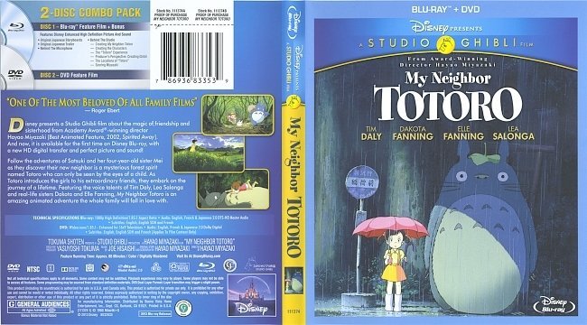 My Neighbor Totoro (1988) Blu-Ray Cover & Labels 