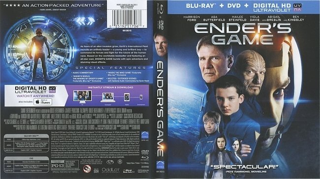 Ender's Game  Blu-Ray Cover & Labels 