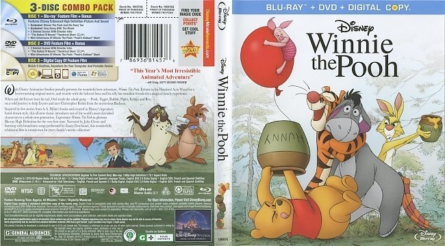 Winnie The Pooh (2011) Blu-Ray Cover & Labels 