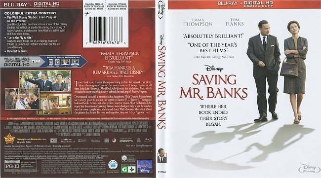 Saving Mr. Banks  Blu-Ray Cover & Label 