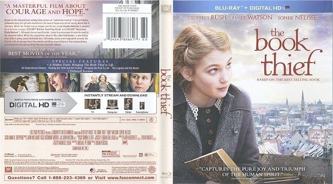 The Book Thief  Blu-Ray Cover & Label 