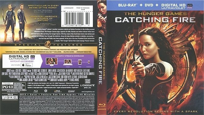 The Hunger Games: Catching Fire  Blu-Ray Cover & Labels 