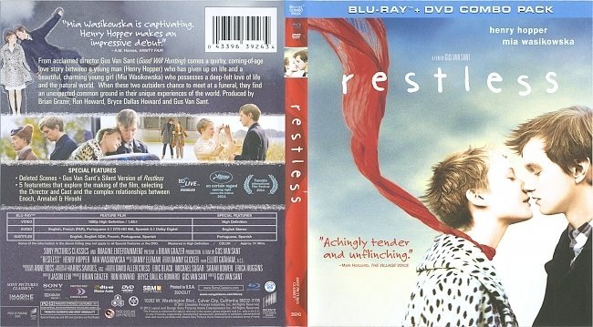 Restless (2011) Blu-Ray Cover & Labels 