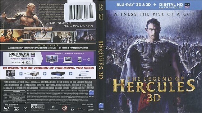 The Legend Of Hercules  Blu-Ray Cover & Label 