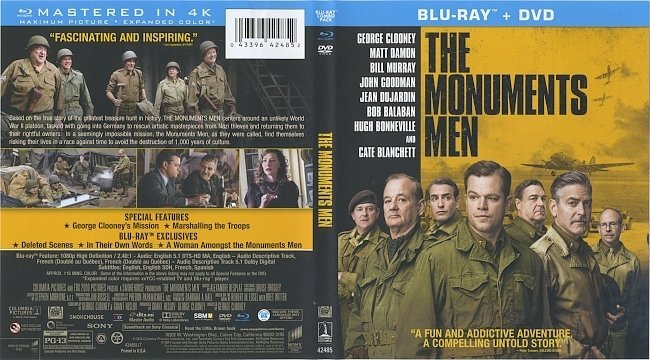 The Monuments Men  Blu-Ray Cover & Label 