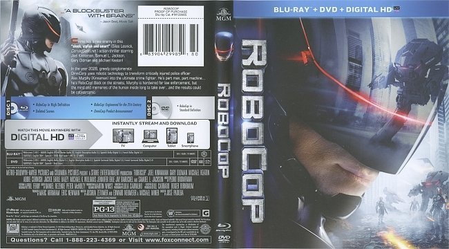 Robocop  Blu-Ray Cover & Label 