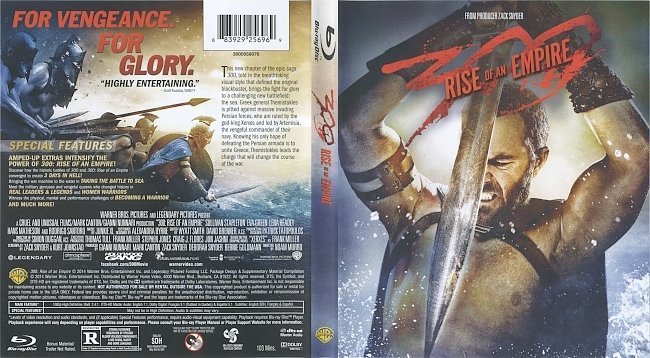 300: Rise Of An Empire  Blu-Ray Cover & Labels 