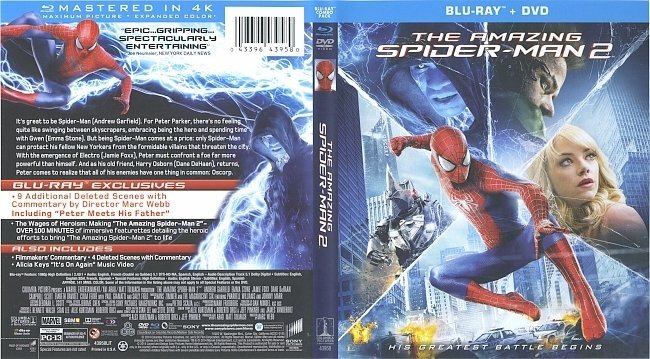 The Amazing Spider-Man 2  Blu-Ray Cover & Labels 