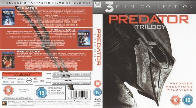 Predator Trilogy (2010) R2 Blu-Ray Cover & Labels 