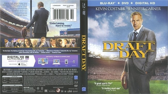 Draft Day  Blu-Ray Cover & Label 