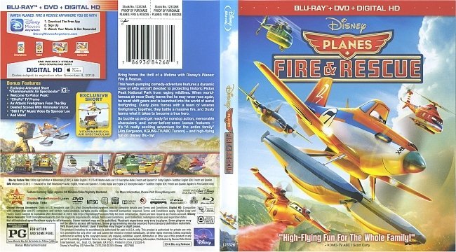Planes: Fire & Rescue  Blu-Ray Cover & Labels 