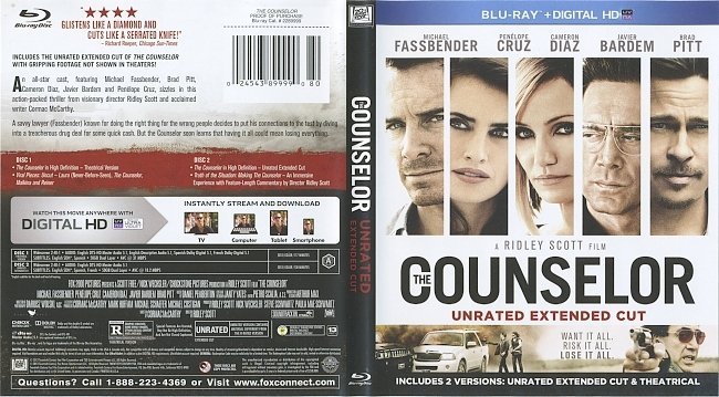 The Counselor  Blu-Ray Cover & Labels 