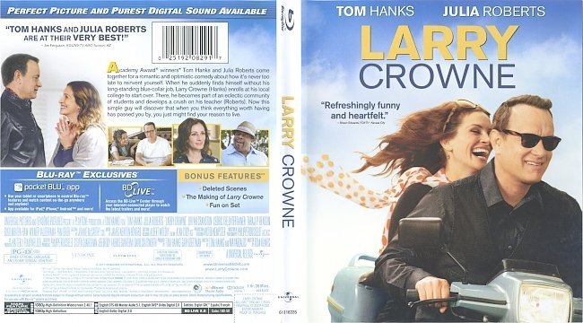 Larry Crowne (2011) Blu-Ray Cover & Label 