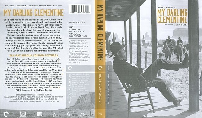 My Darling Clementine (1946) Blu-Ray Cover & Label 