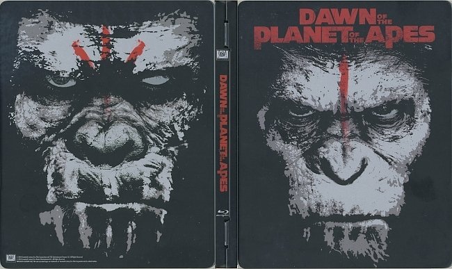 Dawn Of The Planet Of The Apes  Blu-Ray Cover & Labels 