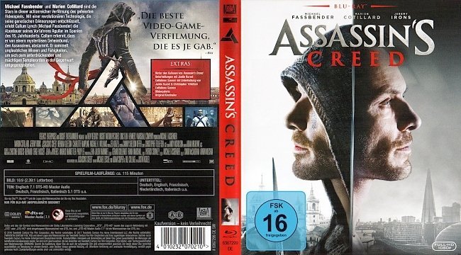Assassins Creed (2016) R2 German Blu-Ray Cover 