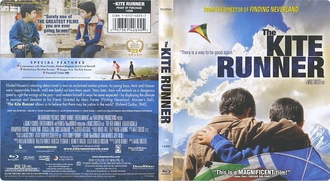 The Kite Runner (2017) Blu-Ray Cover & Label 