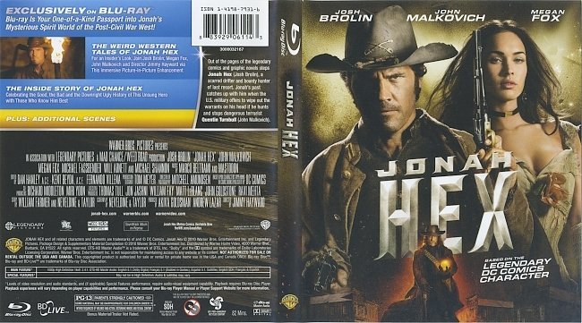 Jonah Hex (2010) Blu-Ray Cover & Labels 