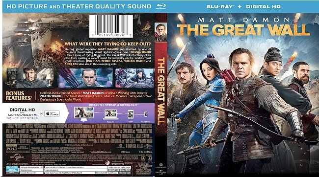 The Great Wall (2017) R1 Custom Blu-Ray Cover 