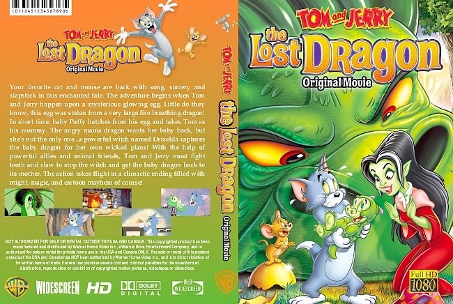 Tom and Jerry The Lost Dragon  R0 Custom HD DVD Cover 