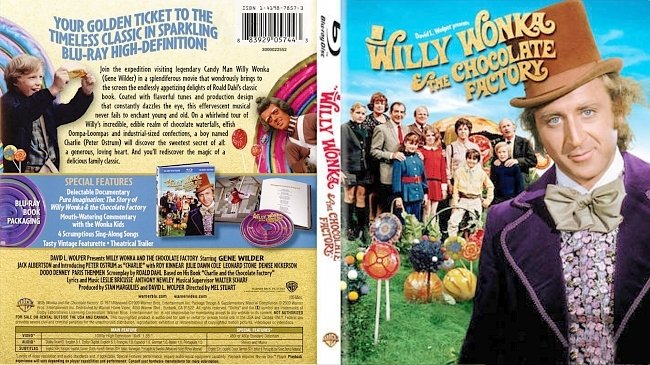 Willy Wonka & The Chocolate Factory (1971) Blu-Ray Cover 