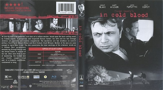 In Cold Blood (1967) Blu-Ray Cover & Label 