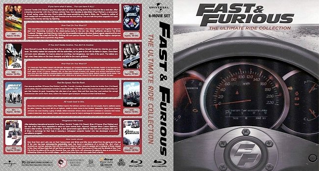 Fast & Furious: The Ultimate Ride Collection (2001-2017) R1 Custom Blu-Ray Cover 