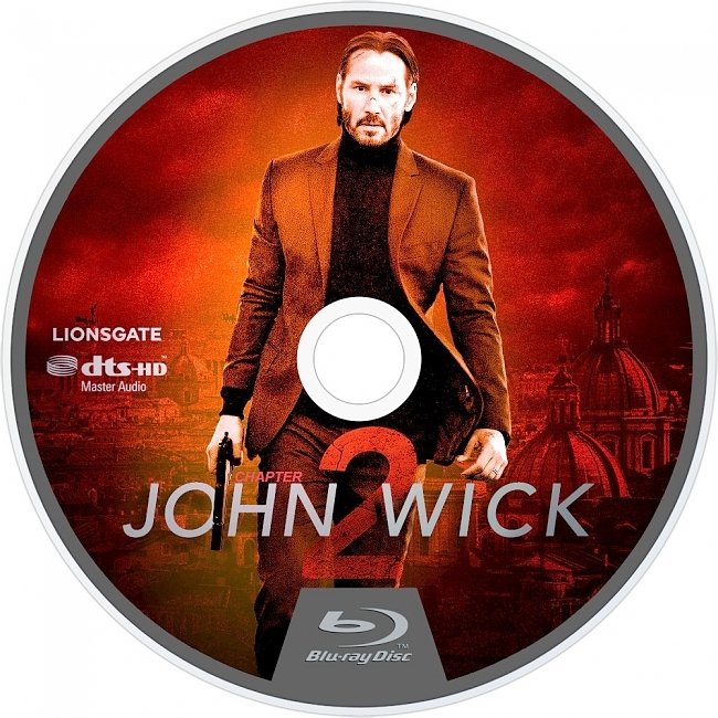 John Wick Chapter 2 (2017) R0 Custom Blu-Ray Labels 