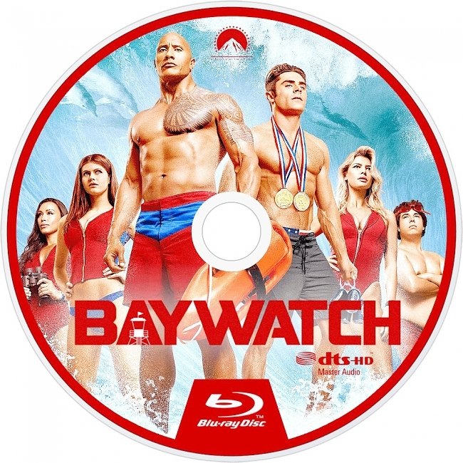 Baywatch (2017) R0 Custom Blu-Ray Label 