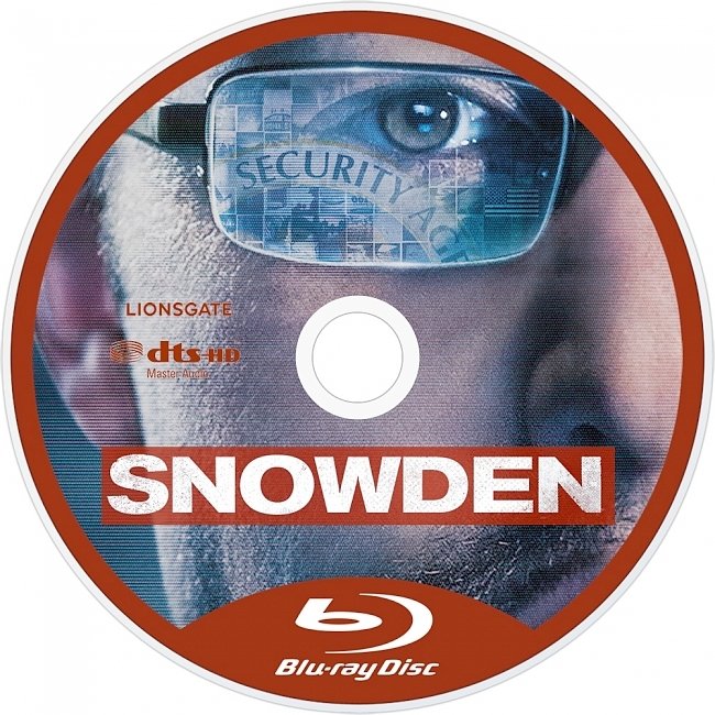 Snowden (2016) R1 Custom Blu-Ray Label 