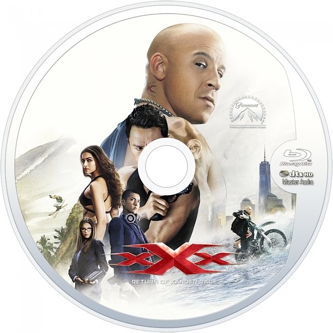 xXx Return of Xander Cage (2017) R1 Custom Blu-Ray Label 
