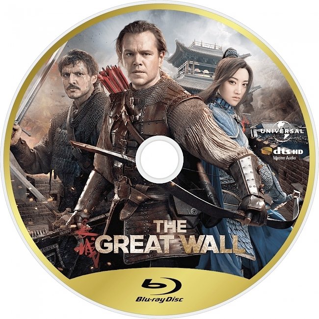 The Great Wall (2017) R1 Custom Blu-Ray Label 