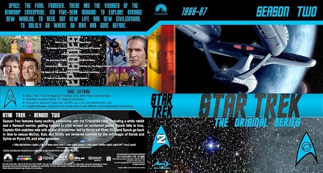 Star Trek: The Original Series – Season 2 (1967) R1 Custom Blu-Ray Cover 