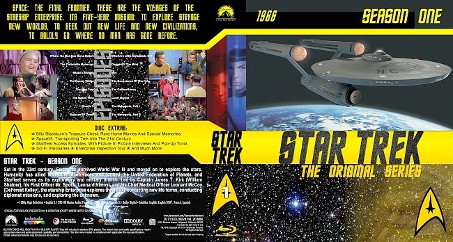 Star Trek: The Original Series – Season 1 (1966) R1 Custom Blu-Ray Cover 