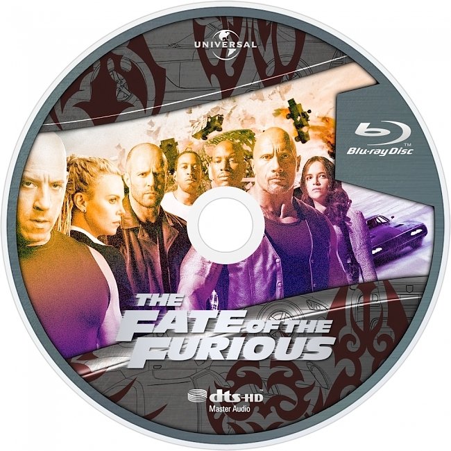 The Fate of the Furious 8 (2017) R0 Custom Blu-Ray Label 