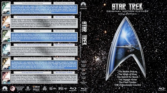 Star Trek: Original Motion Picture Collection (1979-1991) R1 Custom Blu-Ray Cover 