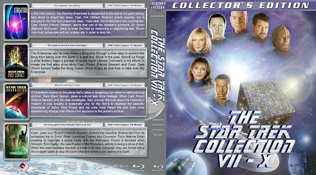 Star Trek: The Next Generation Motion Picture Collection (1994-2002) R1 Custom Blu-Ray Cover 