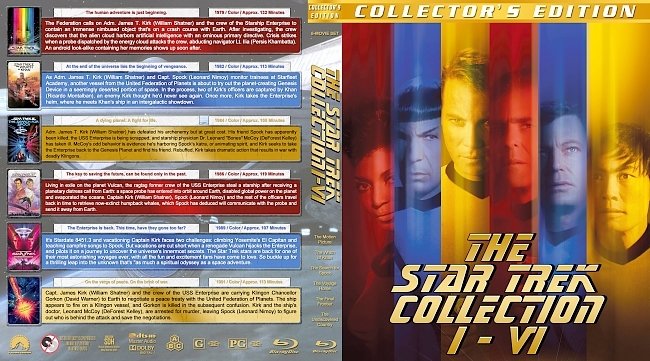 Star Trek: Original Motion Picture Collection (1979-1991) R1 Custom Blu-Ray Cover V2 
