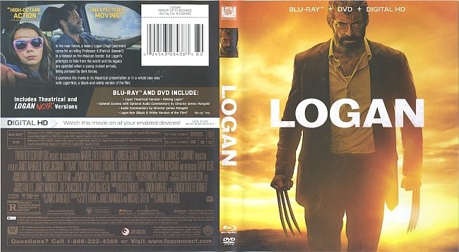 Logan (2017) Blu-Ray Cover & Labels 